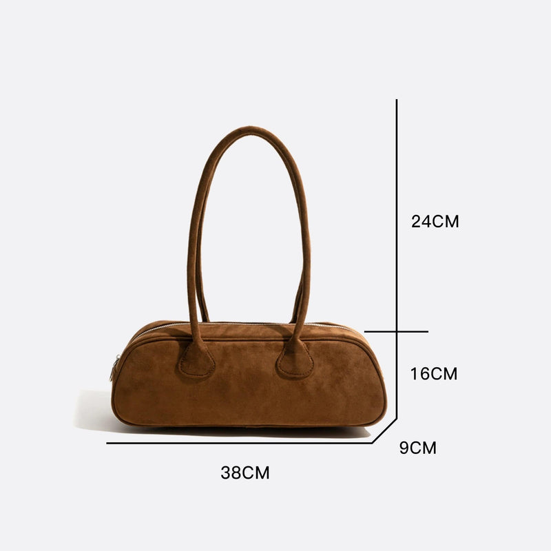 Sac baguette en daim: Luxe incarné | Nina Sac