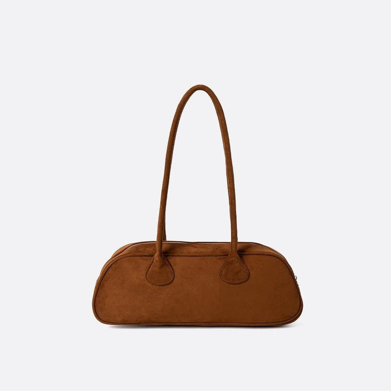 Sac baguette en daim: Luxe incarné | Nina Sac Marron
