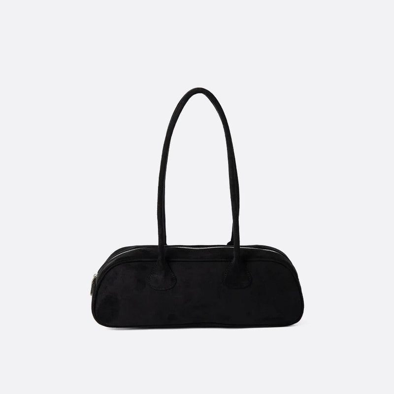 Sac baguette en daim: Luxe incarné | Nina Sac Noir