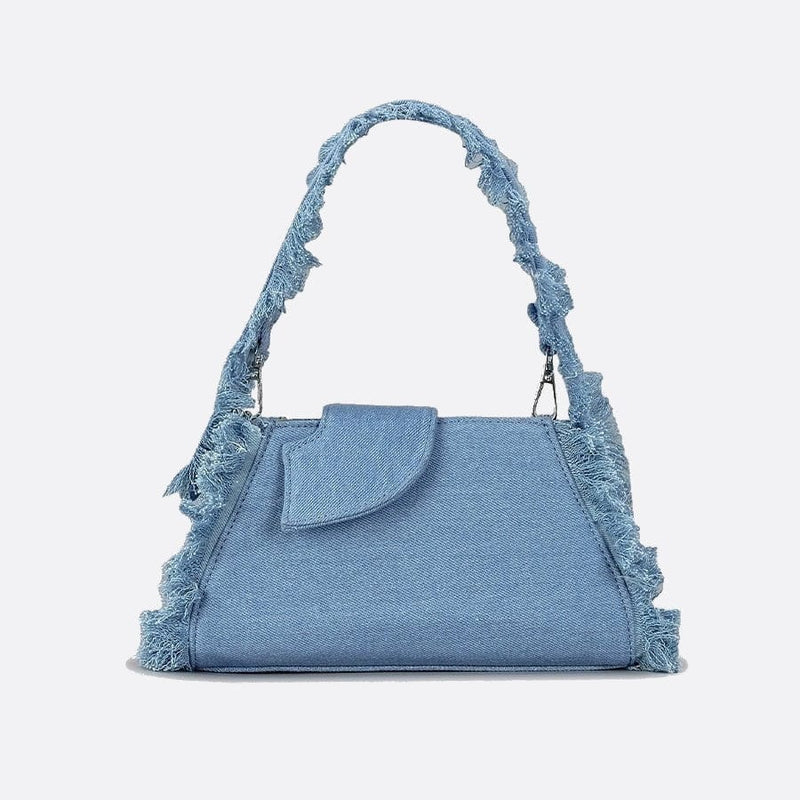 Sac Baguette en Denim | Nina Sac Bleu