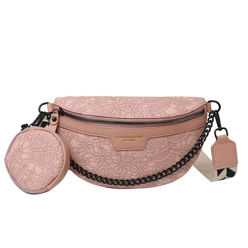 Sac banane forme glamour pour femme | Nina Sac Rose