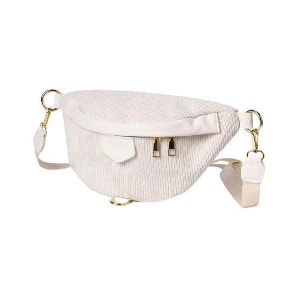 Sac banane Velours Blanc | Nina Sac Blanc