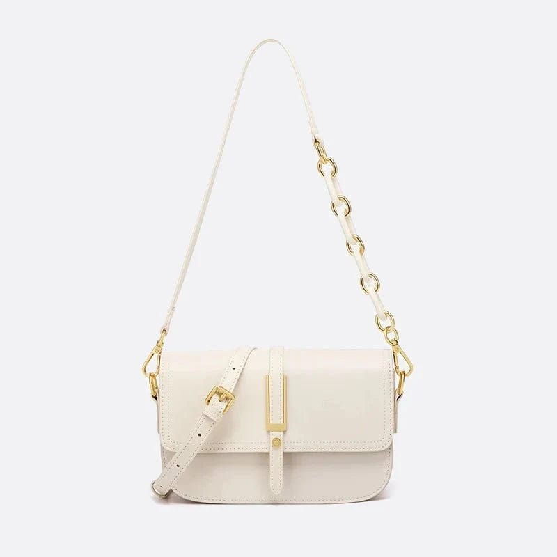 Sac Bandoulière Blanc en Cuir Élégant | Nina Sac