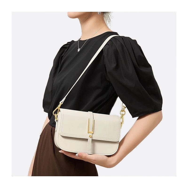 Sac Bandoulière Blanc en Cuir Élégant | Nina Sac