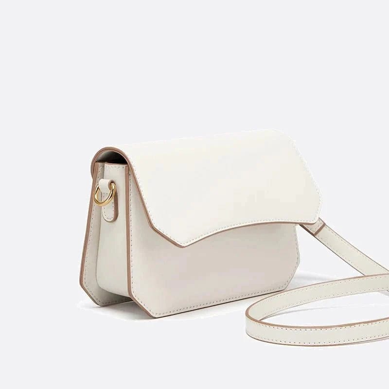 Sac Bandoulière Blanc en Cuir Pur | Nina Sac