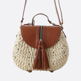 Sac Bandoulière Corde Tressée | Nina Sac Champagne