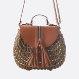 Sac Bandoulière Corde Tressée | Nina Sac Marron clair