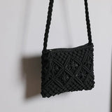 Sac Bandoulière Crochet Chic | Nina Sac Noir