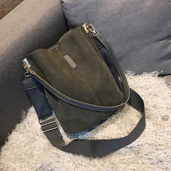 Sac Bandoulière Cuir Eleganz | Nina Sac Gris