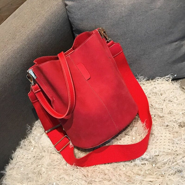 Sac Bandoulière Cuir Eleganz | Nina Sac Rouge