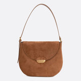 Sac bandoulière en cuir demi-lune | Nina Sac Camel