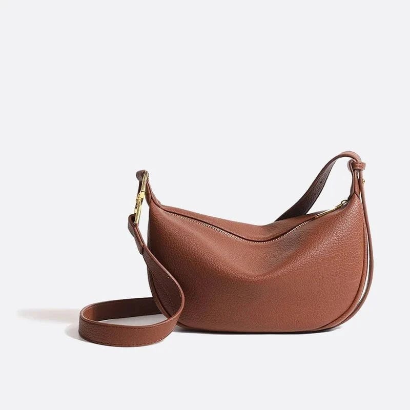 Sac Bandoulière en Cuir Doux | Nina Sac Marron