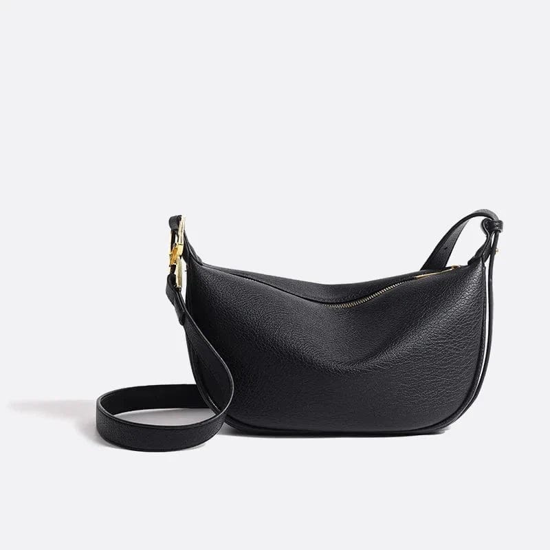 Sac Bandoulière en Cuir Doux | Nina Sac Noir