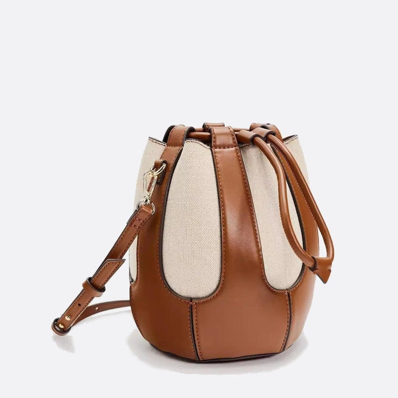 Sac bandoulière en cuir et toile | Nina Sac