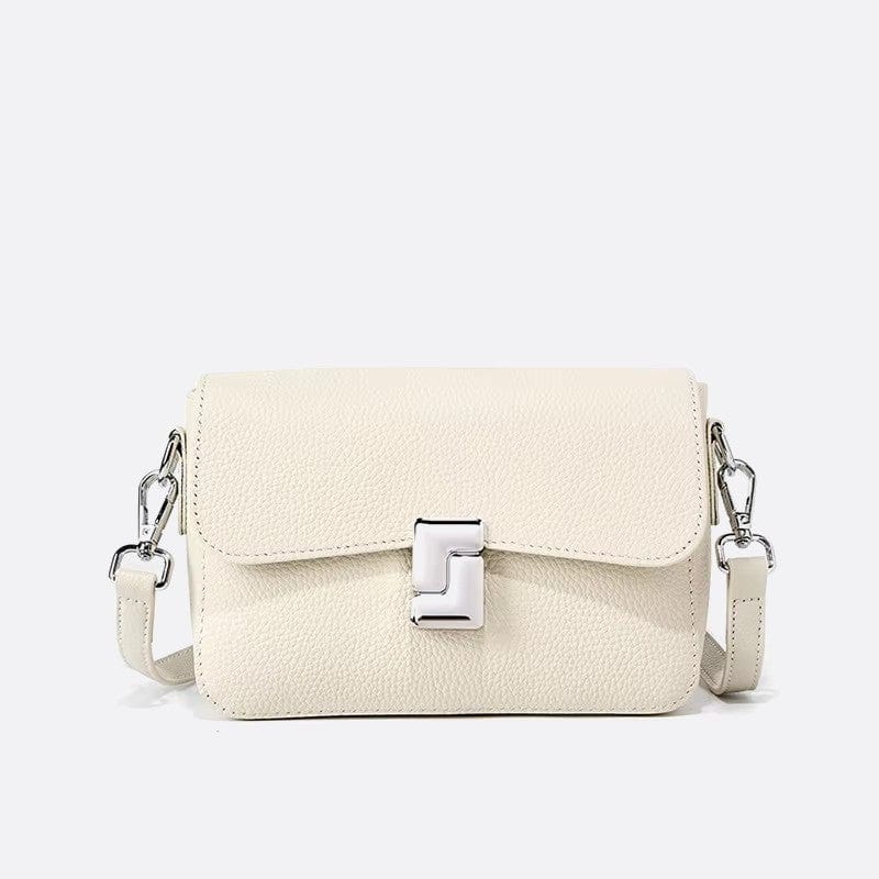 Sac bandoulière en cuir grainé | Nina Sac Blanc ivoire