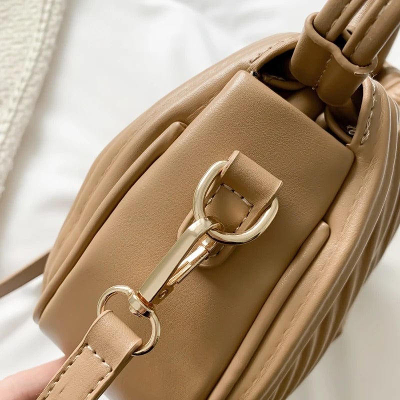 Sac Bandoulière en Cuir Tissé Elegant | Nina Sac