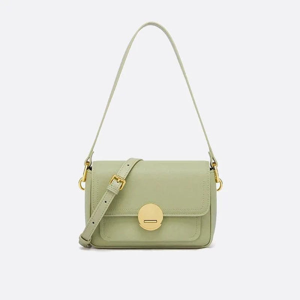 Sac bandoulière en cuir vert de luxe | Nina Sac