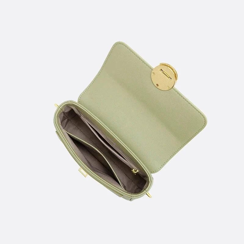 Sac bandoulière en cuir vert de luxe | Nina Sac