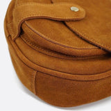 Sac Bandoulière en Daim Camel | Nina Sac