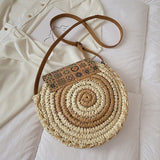 Sac Bandoulière en Paille Style Rond | Nina Sac