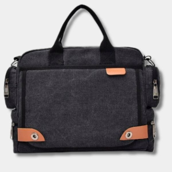 Sac Bandoulière en toile pour homme | Nina Sac Noir