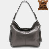 Sac Bandoulière Femme Cuir | Sac Elisa Gris