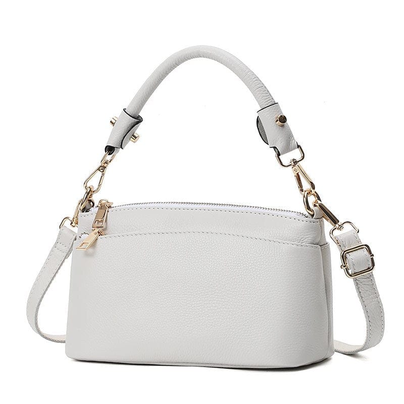 Sac Bandoulière Femme en Cuir de Luxe | Nina Sac Blanc