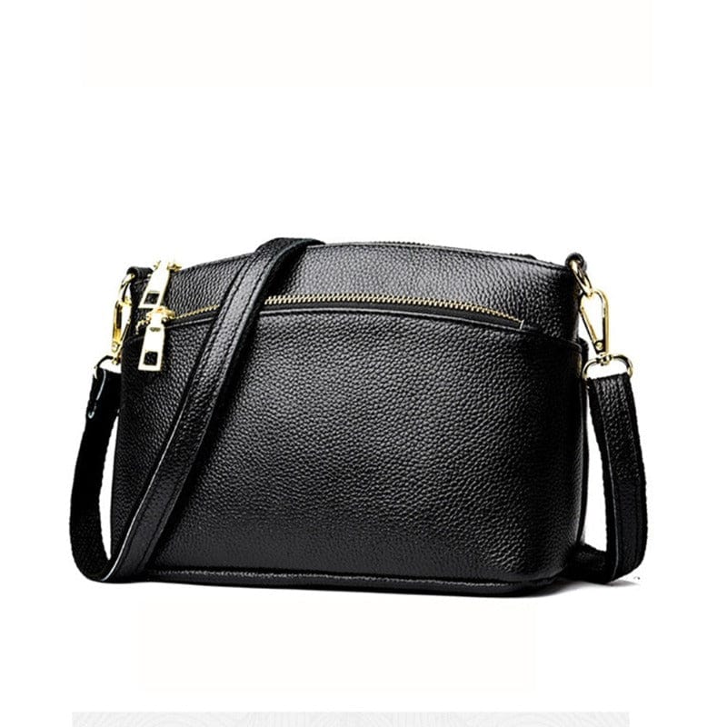 Sac Bandoulière Femme en Cuir de Luxe | Nina Sac Noir