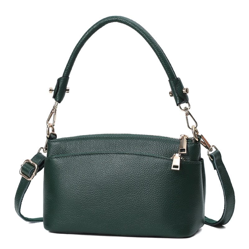 Sac Bandoulière Femme en Cuir de Luxe | Nina Sac Vert armé