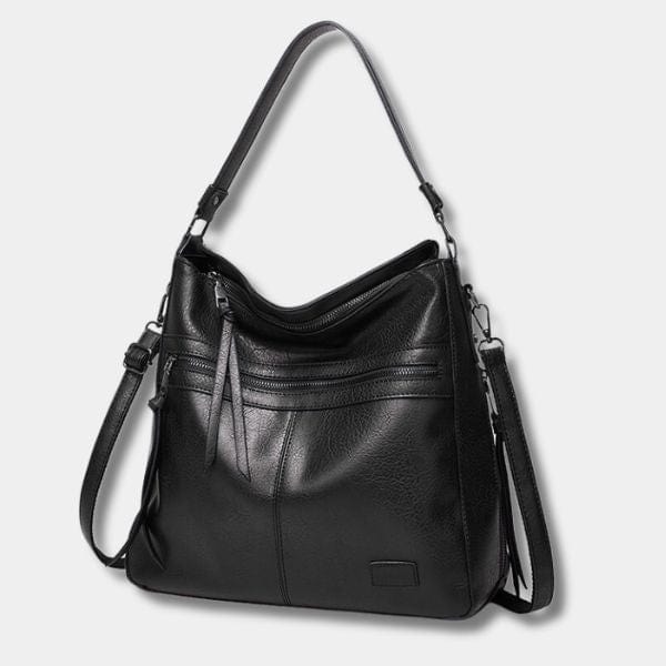Sac à Main Femme Bandoulière En Cuir PU Souple - Noir, Grande Capacité (32x28x12 Cm) - Neuf Avec étiquette
