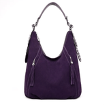 Sac Bandoulière Femme en Daim - Style Décontracté | Nina Sac Violet