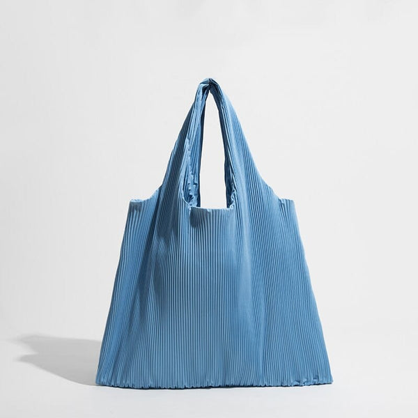 Sac Bandoulière Femme Plissé Fonctionnel: Idéal pour le Shopping | Nina Sac Bleu