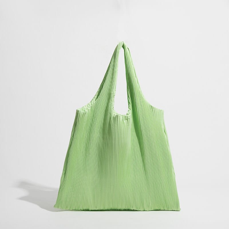 Sac Bandoulière Femme Plissé Fonctionnel: Idéal pour le Shopping | Nina Sac Vert