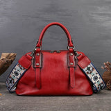 Sac Bandoulière Femme Vintage en Cuir | Nina Sac Rouge