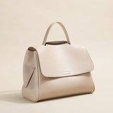 Sac Bandoulière Luxe Rétro - Poignée à Rabat | Nina Sac Beige