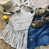Sac Bandoulière Macramé Blanc | Nina Sac