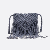 Sac Bandoulière Macramé Chic | Nina Sac Bleu canard