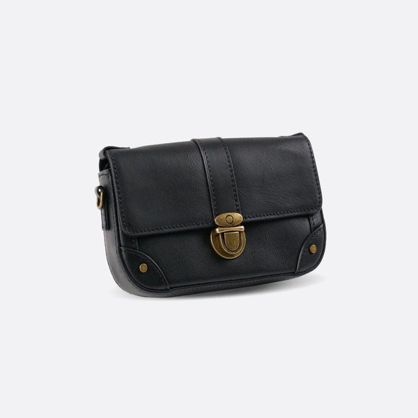 Sac Bandoulière Noir en Cuir | Nina Sac