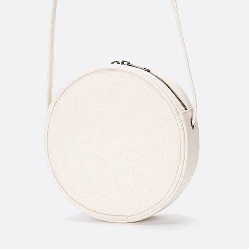 Sac Bandoulière Rond Coton Naturel | Nina Sac