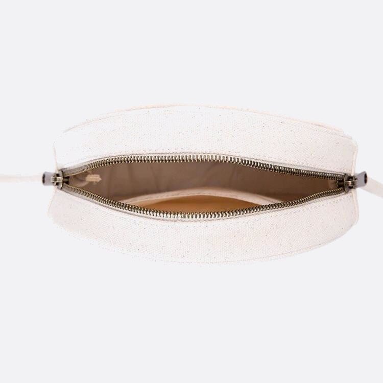 Sac Bandoulière Rond Coton Naturel | Nina Sac