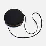 Sac Bandoulière Rond Coton Naturel | Nina Sac Noir