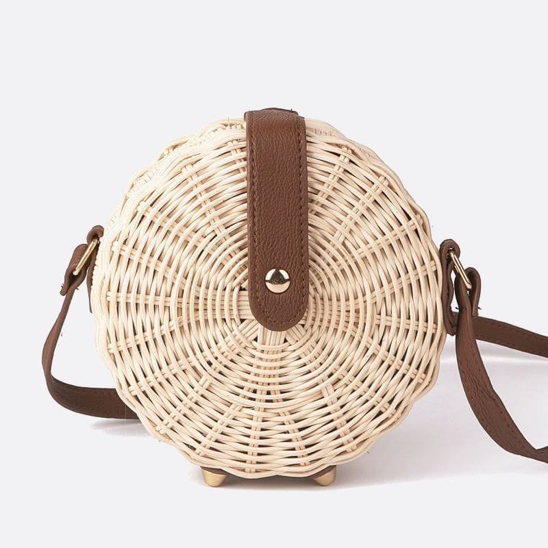 Sac Bandoulière Rond Rotin Chic | Nina Sac