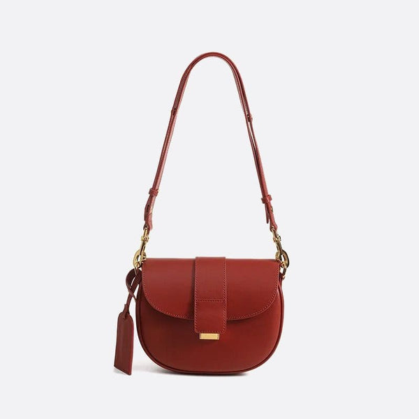 Sac Bandoulière Rouge en Cuir | Nina Sac