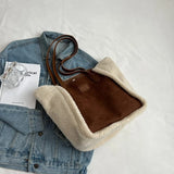 Sac Bandoulière Tendance Luxe en Laine | Nina Sac Café