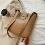 Sac Bandoulière TendanceLuxe Style Seau Trendy | Nina Sac Kaki