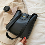 Sac Bandoulière TendanceLuxe Style Seau Trendy | Nina Sac Noir