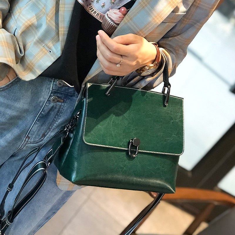 Sac Besace Femme en Cuir: Style Intemporel | Nina Sac Vert