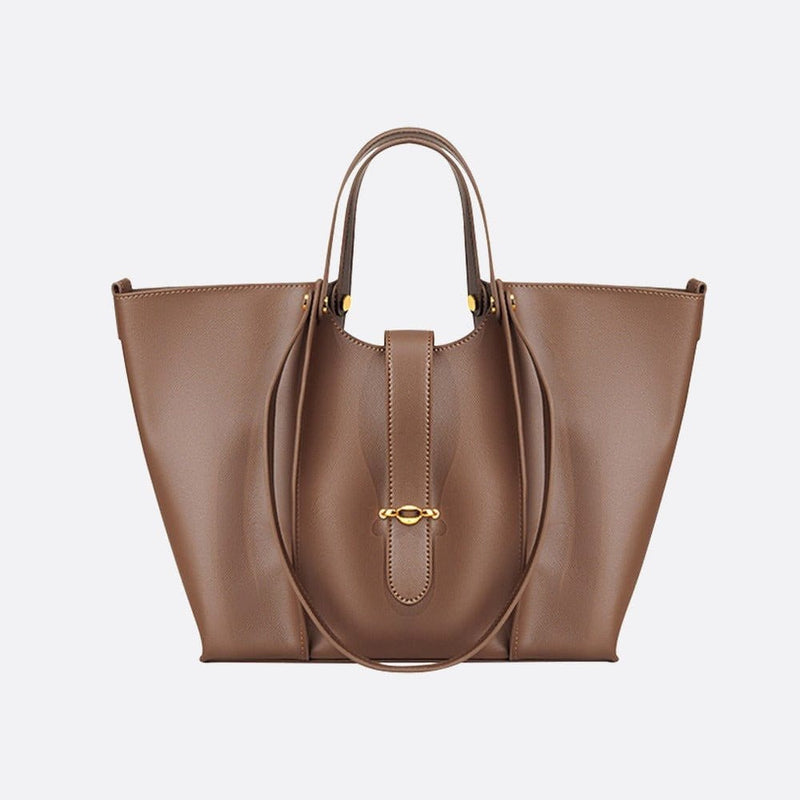 Sac Cabas Avec Pochette en Cuir Amovible | Nina Sac Marron