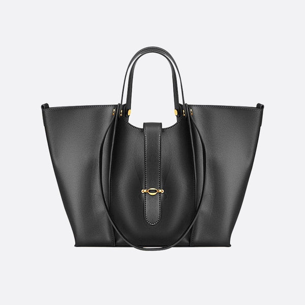 Sac Cabas Avec Pochette en Cuir Amovible | Nina Sac Noir