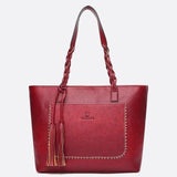 Sac Cabas Bohème en Cuir | Nina Sac Rouge